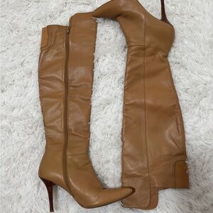 Stuart Weitzman Tan Leather Knee-High Boots